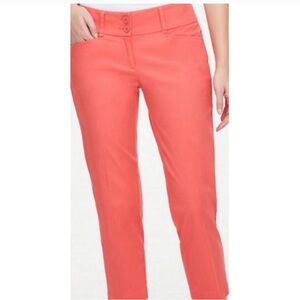 Coral Pink Straight-Leg Pants
